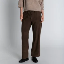 2847PBOEkola suede trousers, smoke