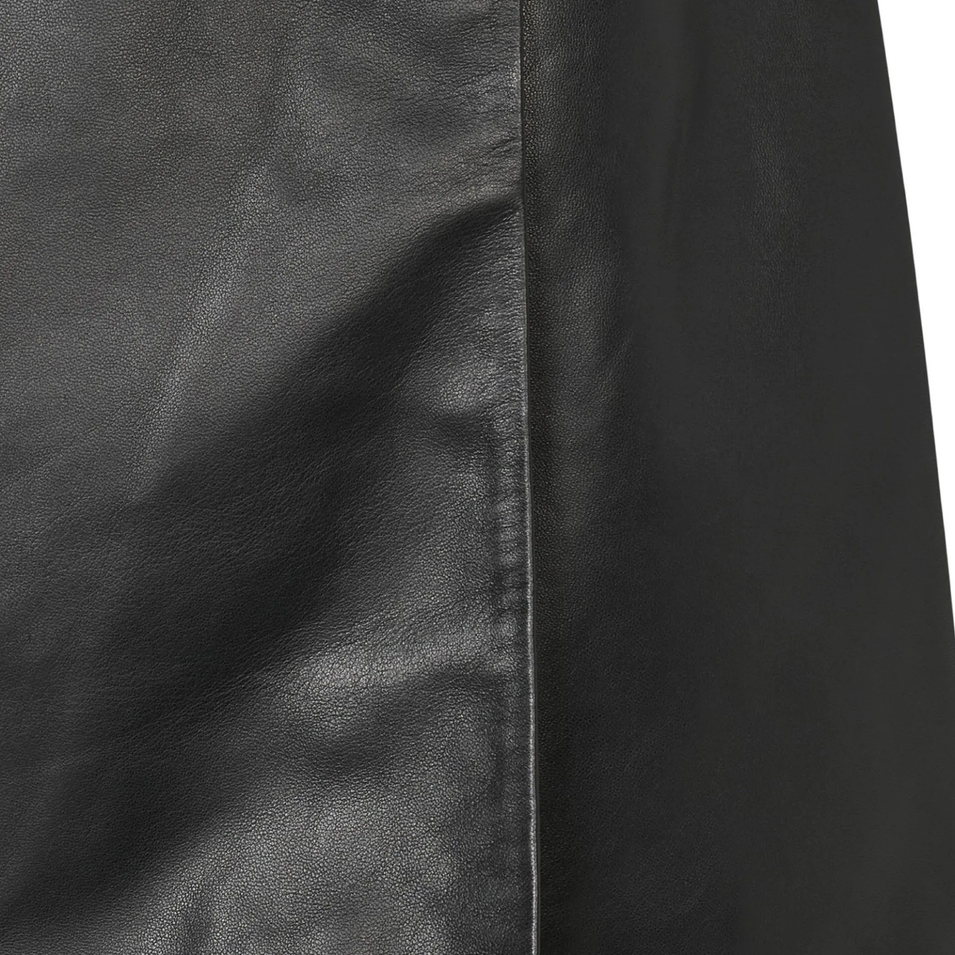 1034PBOKomi leather skirt, black