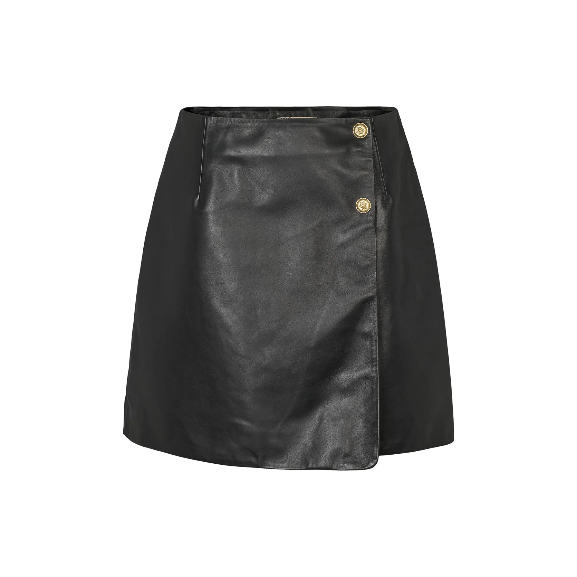 1034PBOKomi leather skirt, black