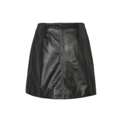 1034PBOKomi leather skirt, black