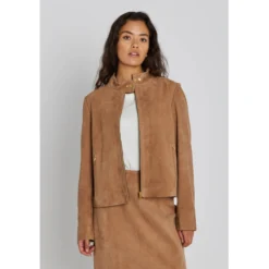 1014PBOVidana suede jacket, camel