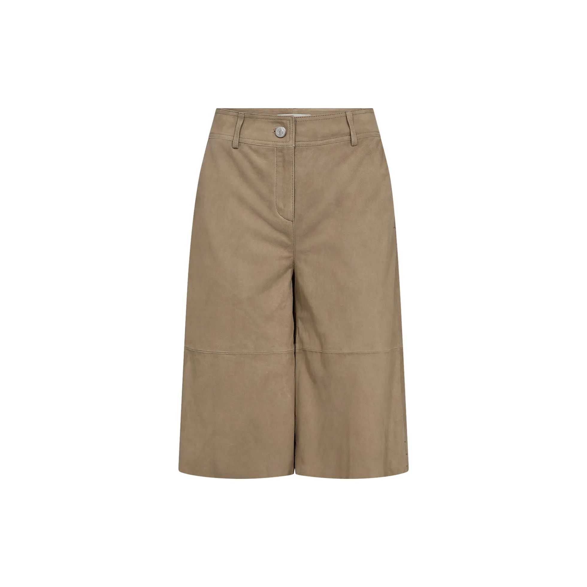 PD-Asta French Suede Bermuda, lead brown
