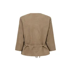 PD-New Gitta Suede Jacket, lead brown
