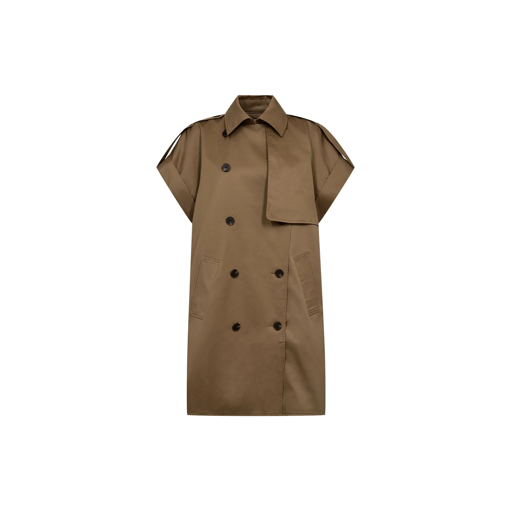 PD-Nico Trench Jacket, lead brown