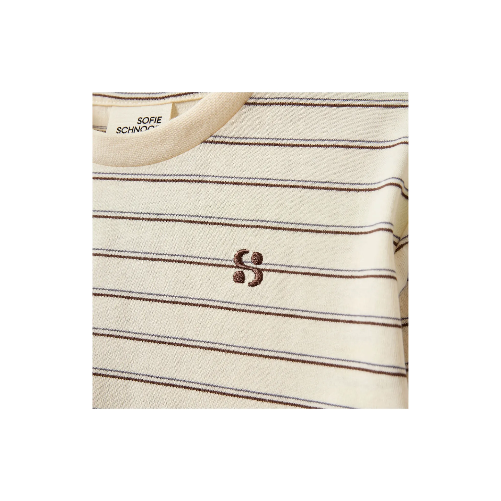 PenillaKB T-shirt Long Sleeve, off white striped