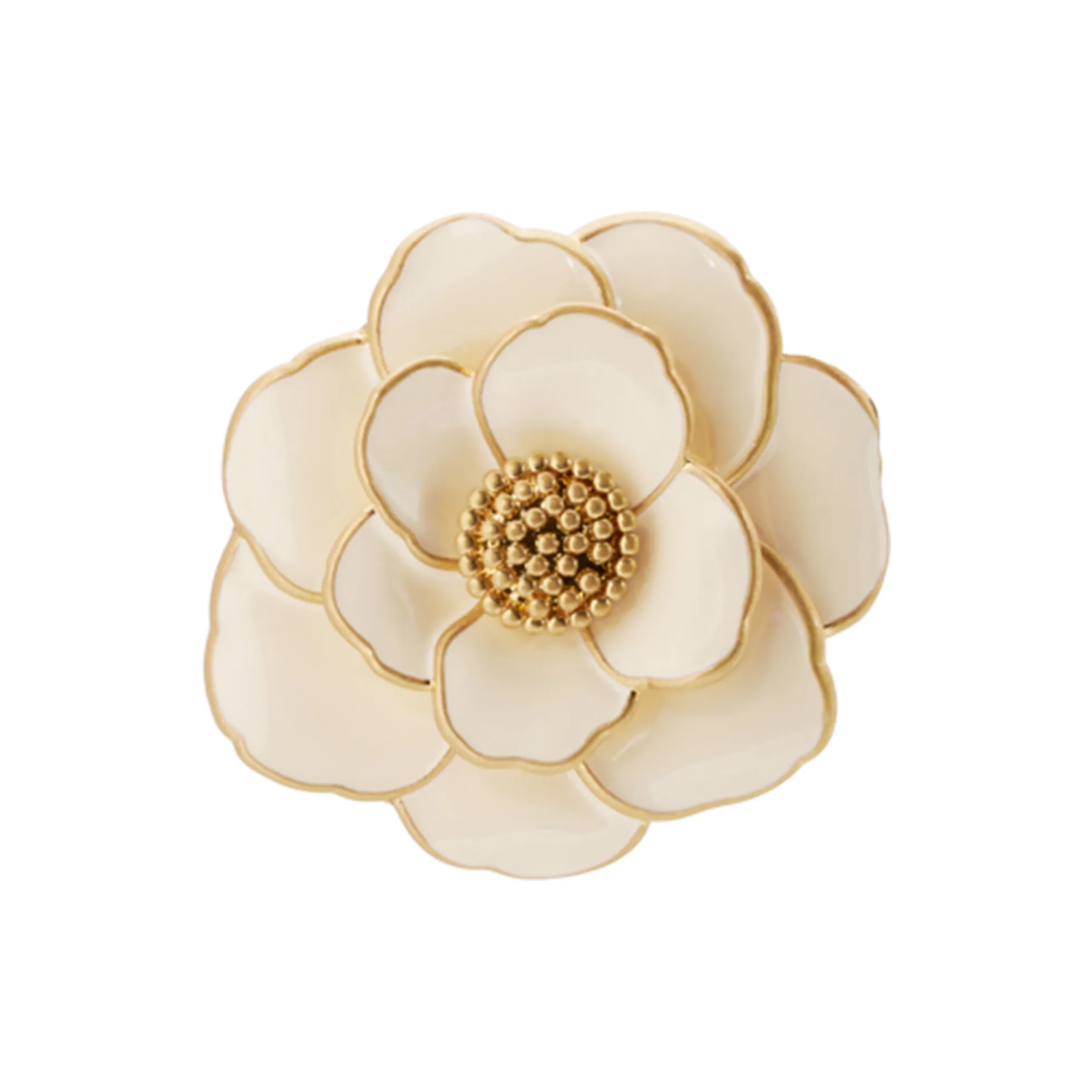 PEONY flower pendant small, sand white