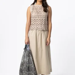 PHOEBE long skirt, sand