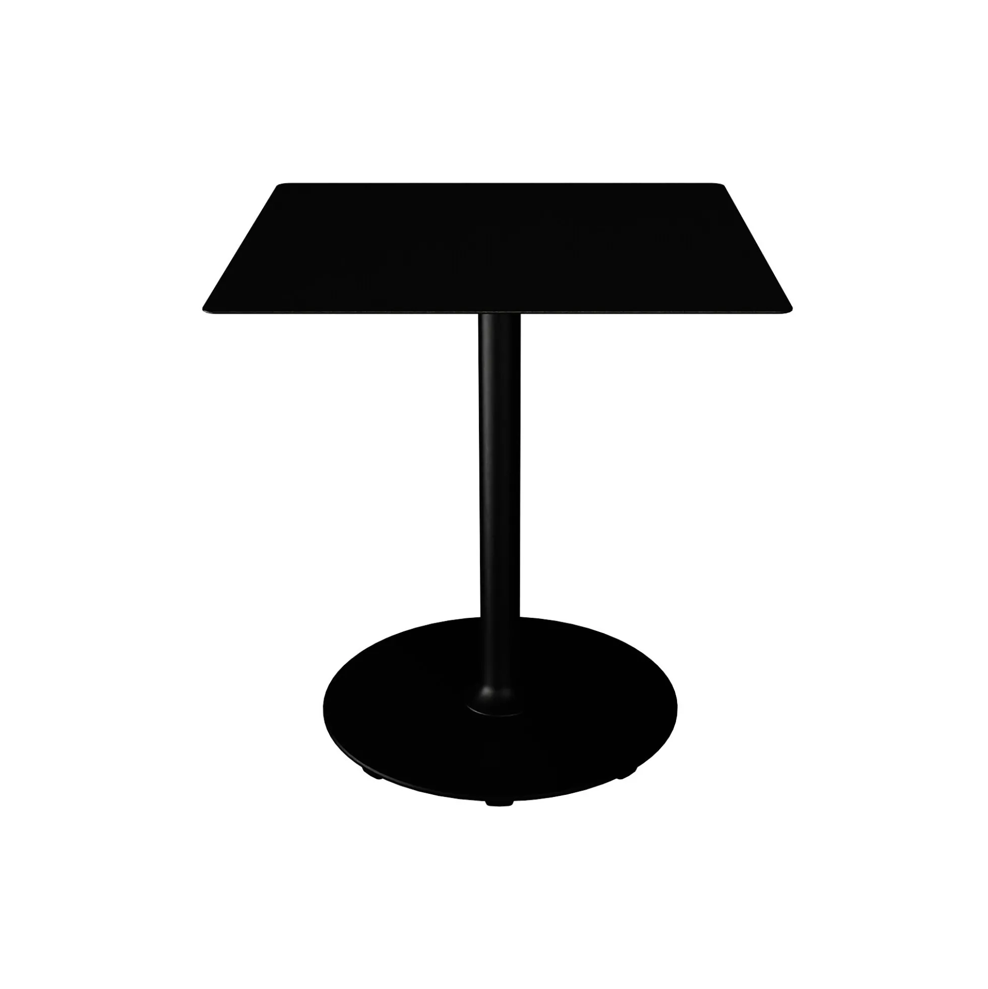 PICO Café Table with Round Base 70x70, black