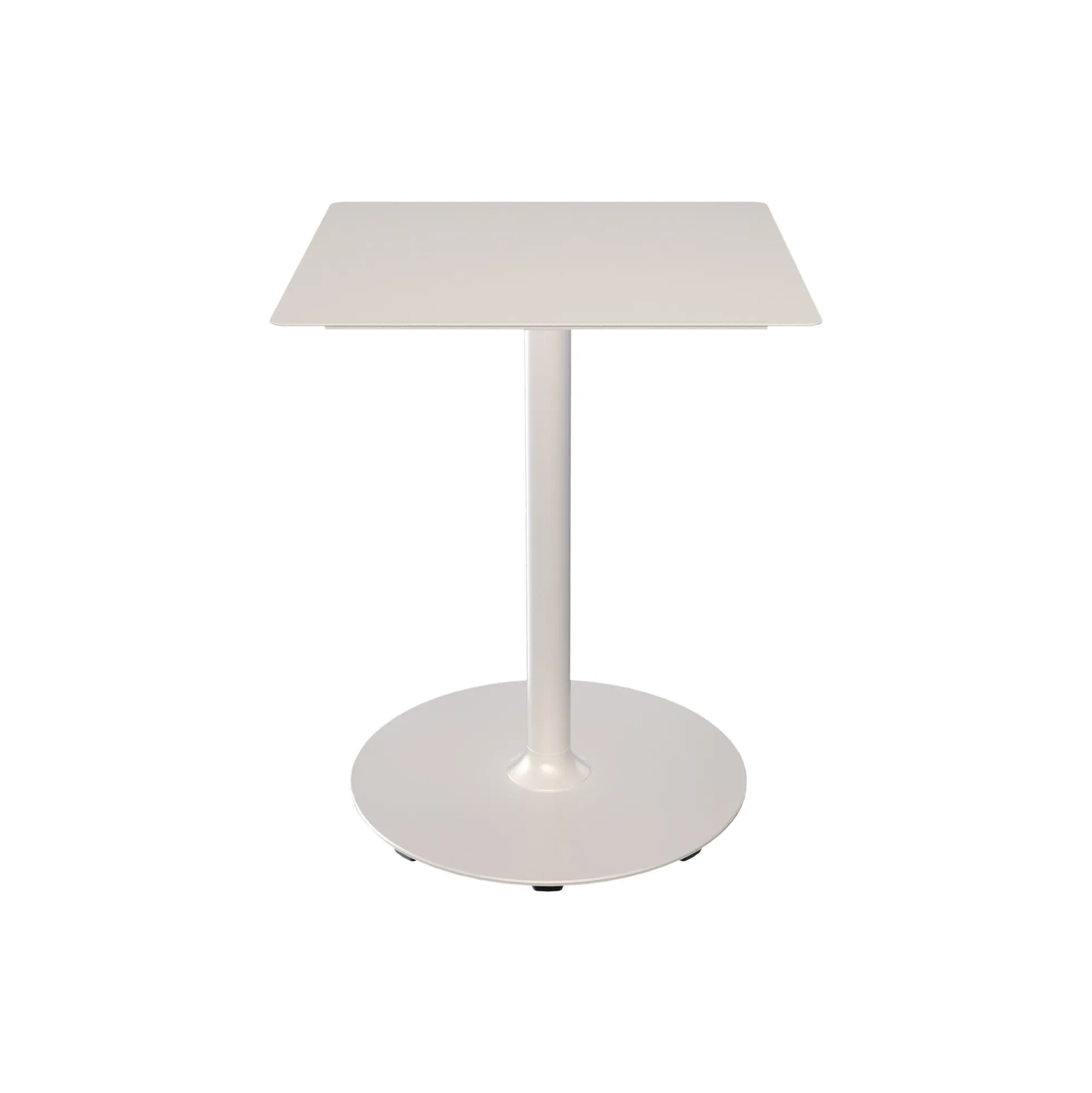 PICO Café Table with Round Base 60x60, muted white