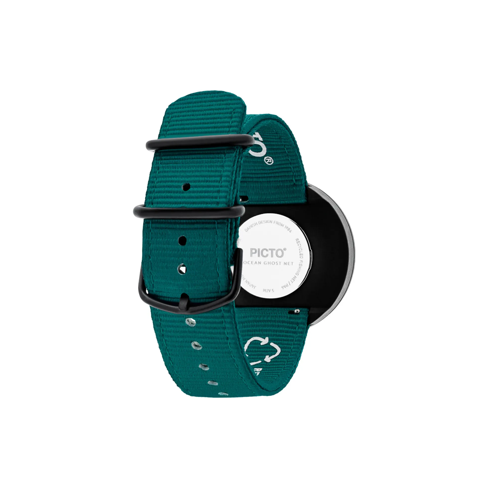 PICTO armbåndsur, ocean green/matt black/ocean green