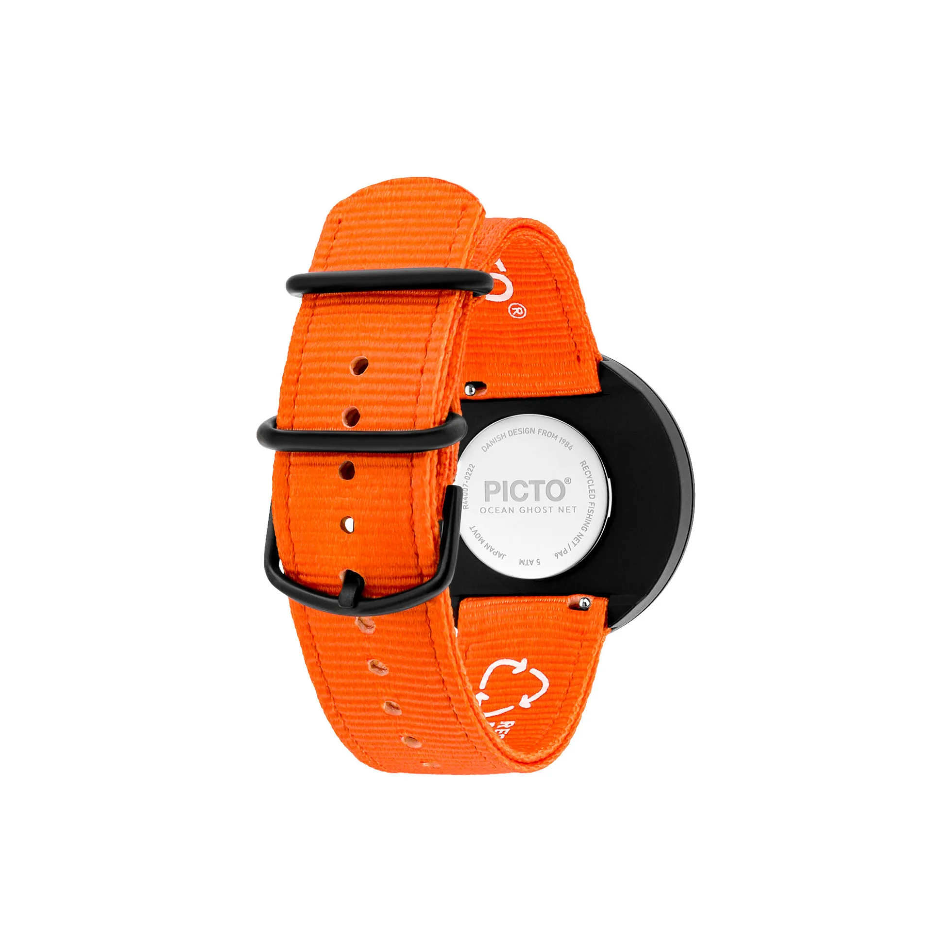 PICTO armbåndsur, signal orange/matt black/signal orange
