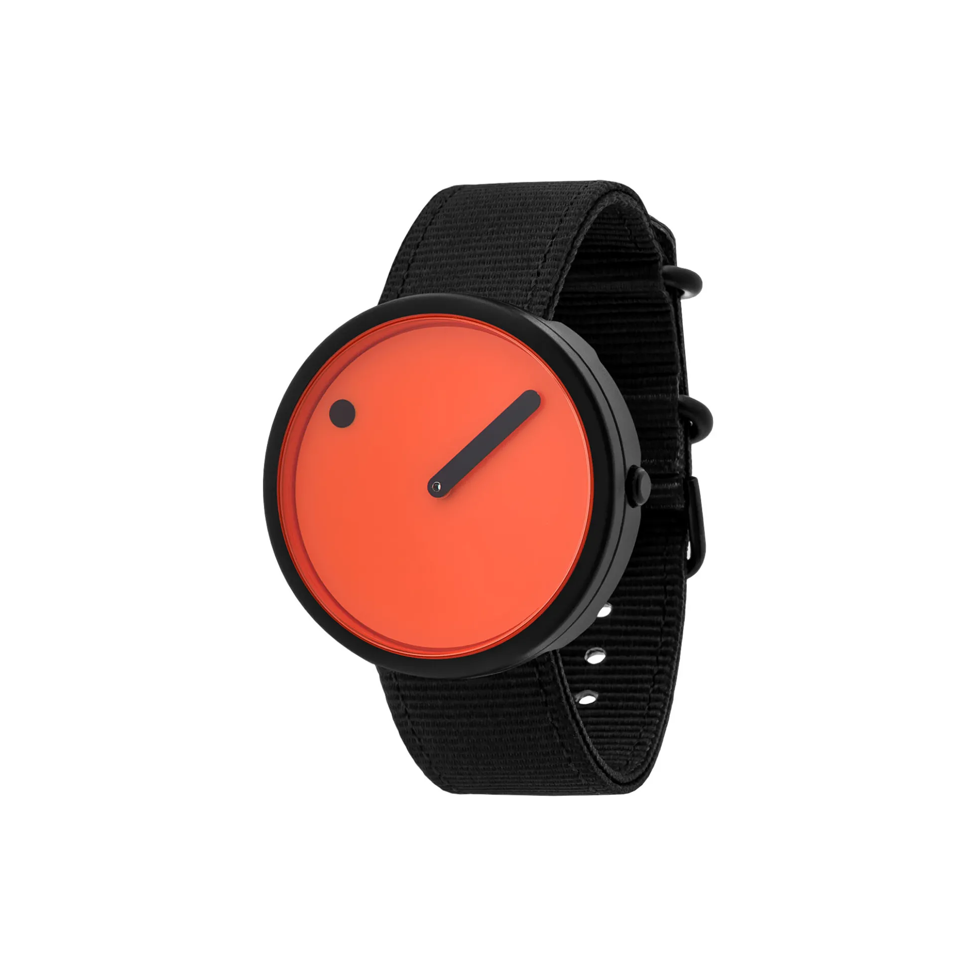 PICTO armbåndsur, signal orange/matt black/manta ray black