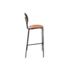 PIET HEIN Bar Chair, oiled walnut/Silk Cognac