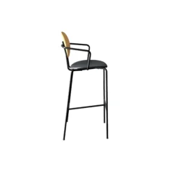 PIET HEIN Bar Chair with Arms, olieret eg/Solid Black 509