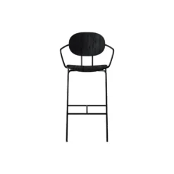 PIET HEIN Bar Chair with Arms, sortlakeret eg