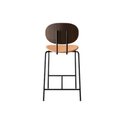 PIET HEIN Counter Chair, oiled walnut/Silk Cognac
