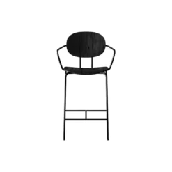 PIET HEIN Counter Chair with Arms, sortlakeret eg