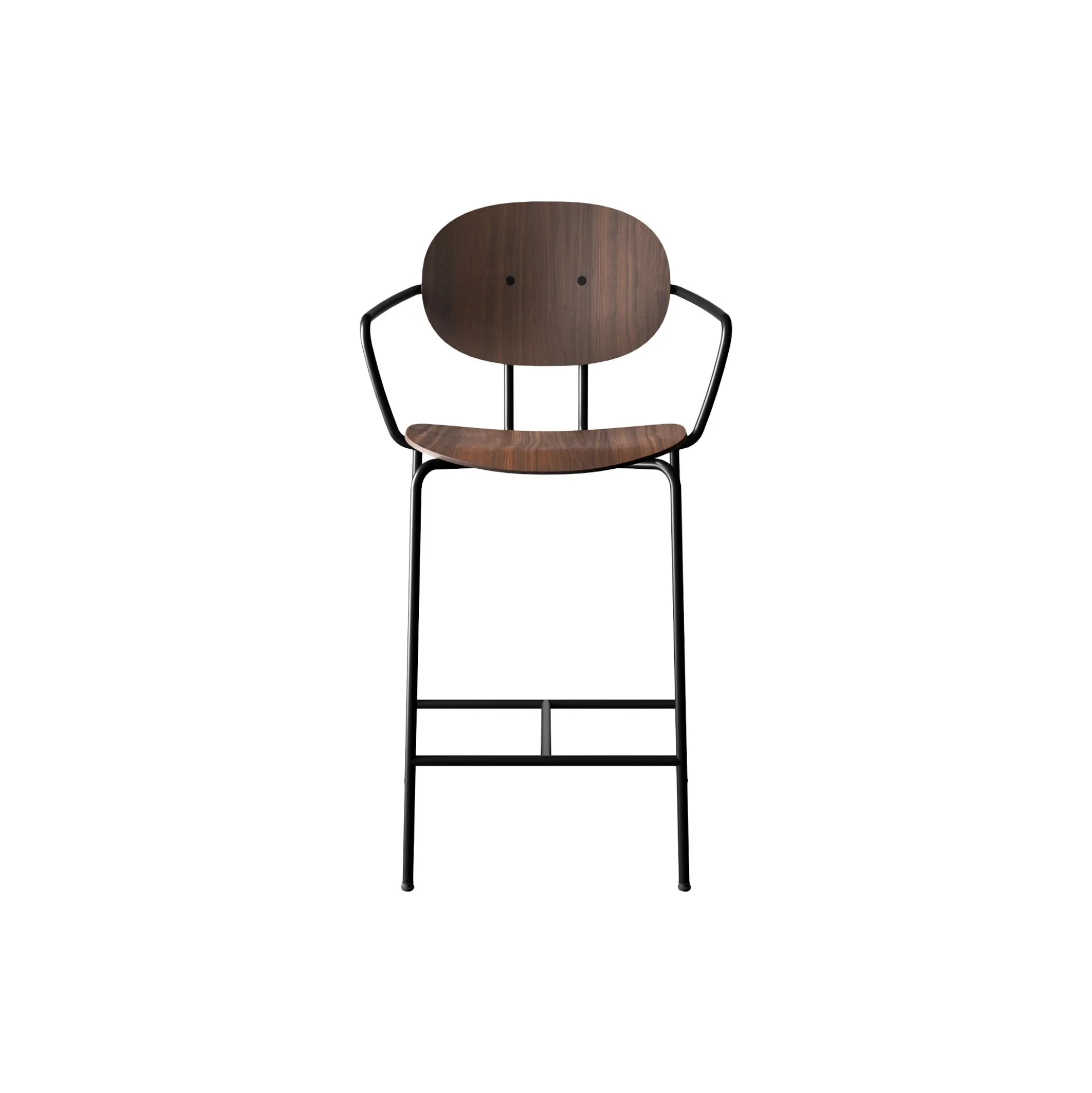 PIET HEIN Counter Chair with Arms, olieret valnød