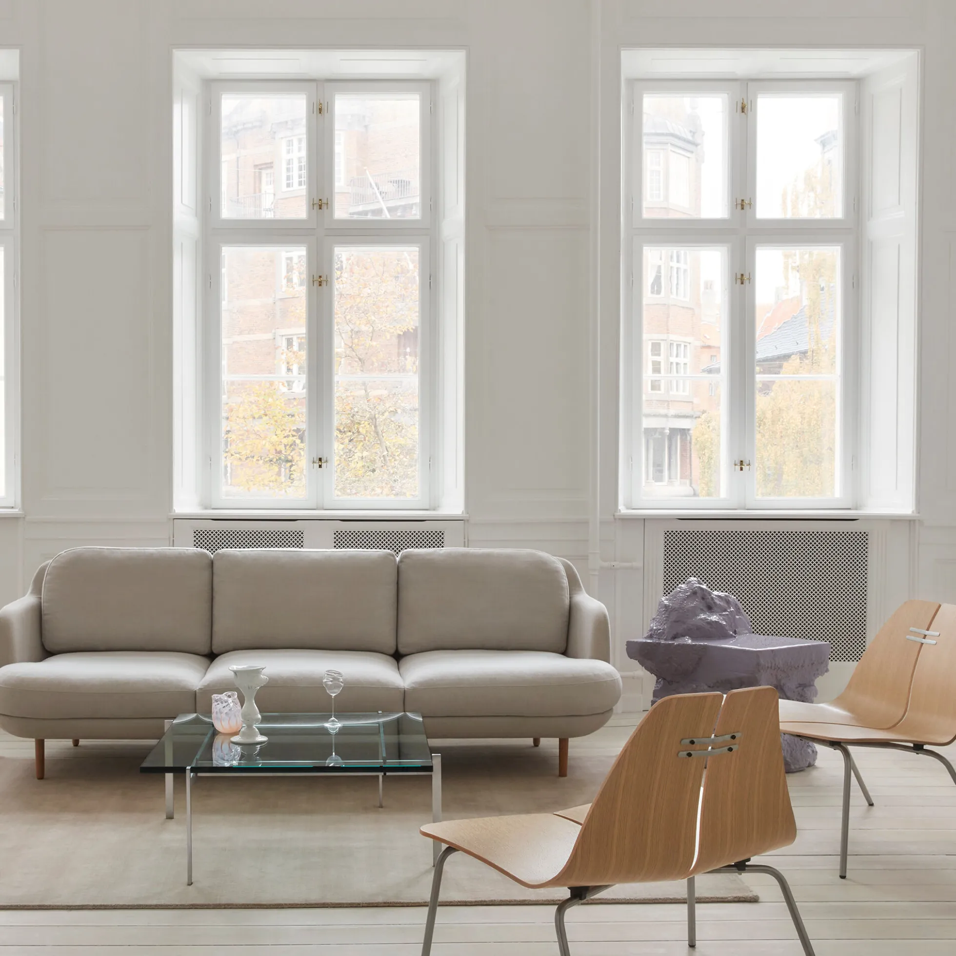 PK23™ loungestol, lakeret eg/stål