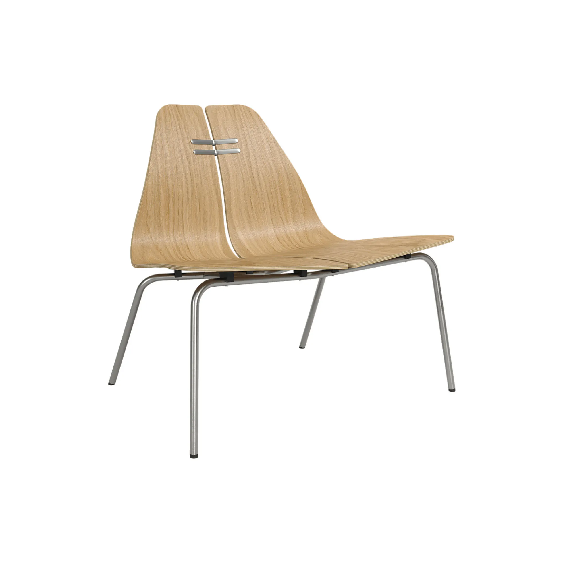 PK23™ loungestol, lakeret eg/stål