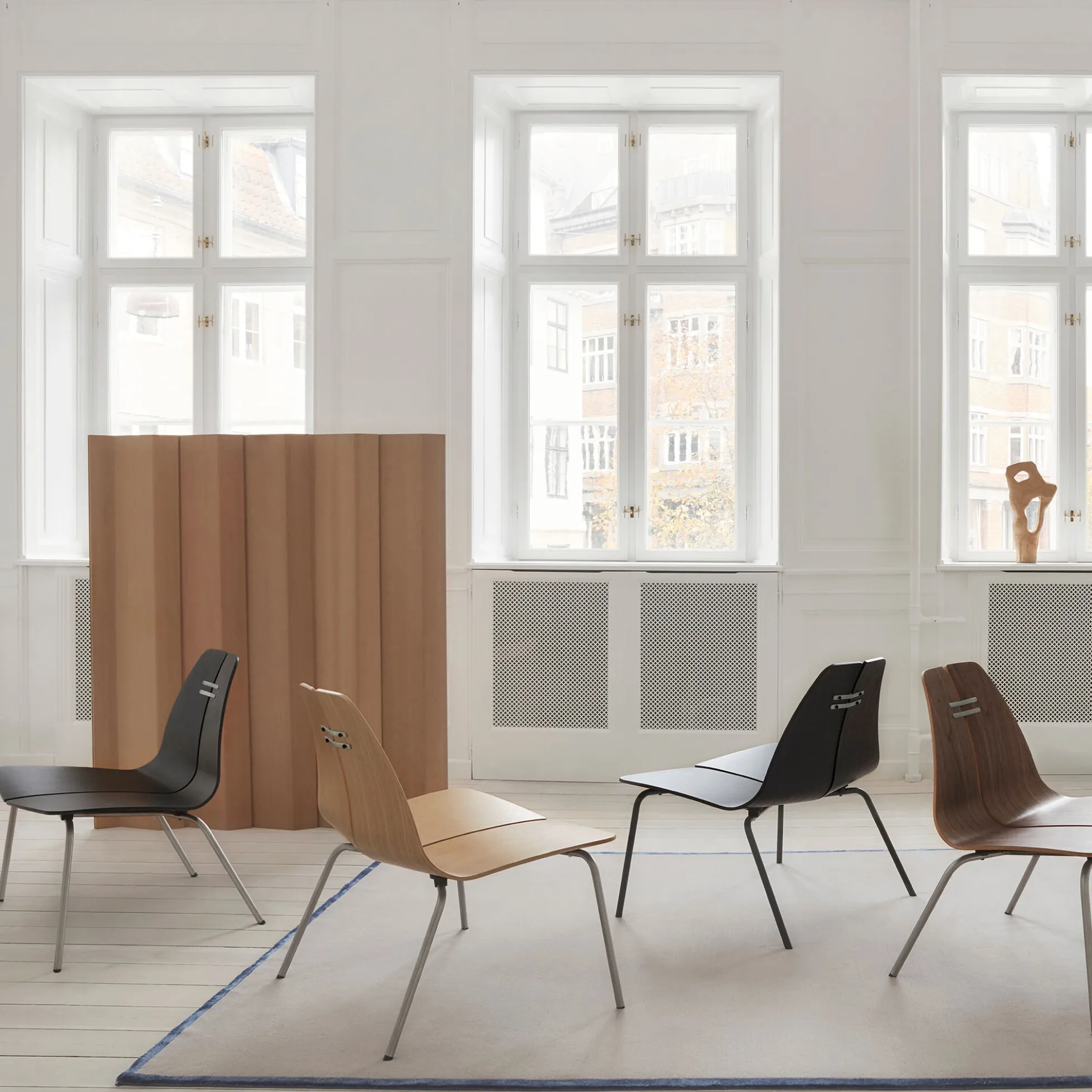 PK23™ loungestol, sortfarvet ask/stål