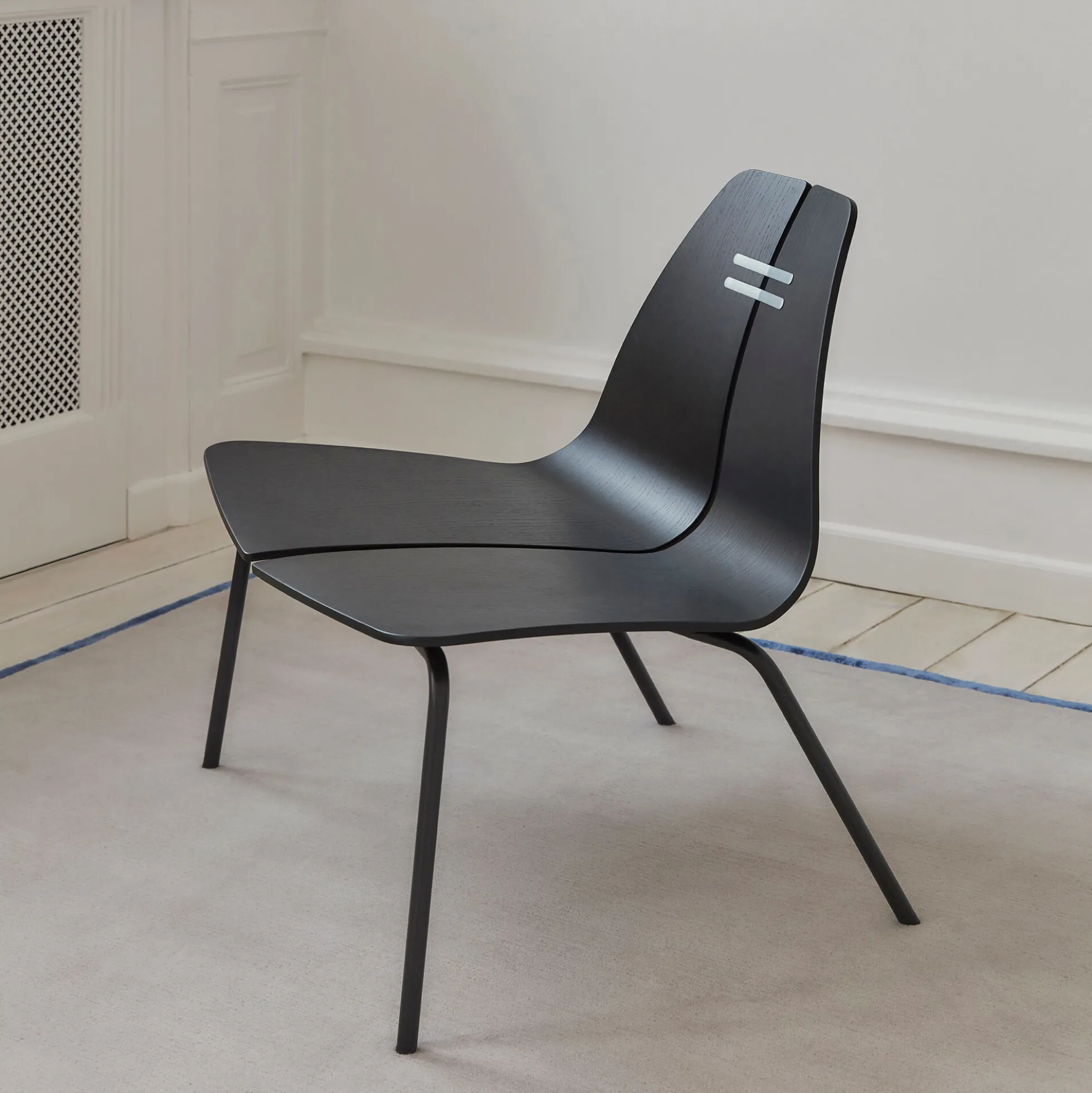 PK23™ loungestol, sortfarvet ask/sort