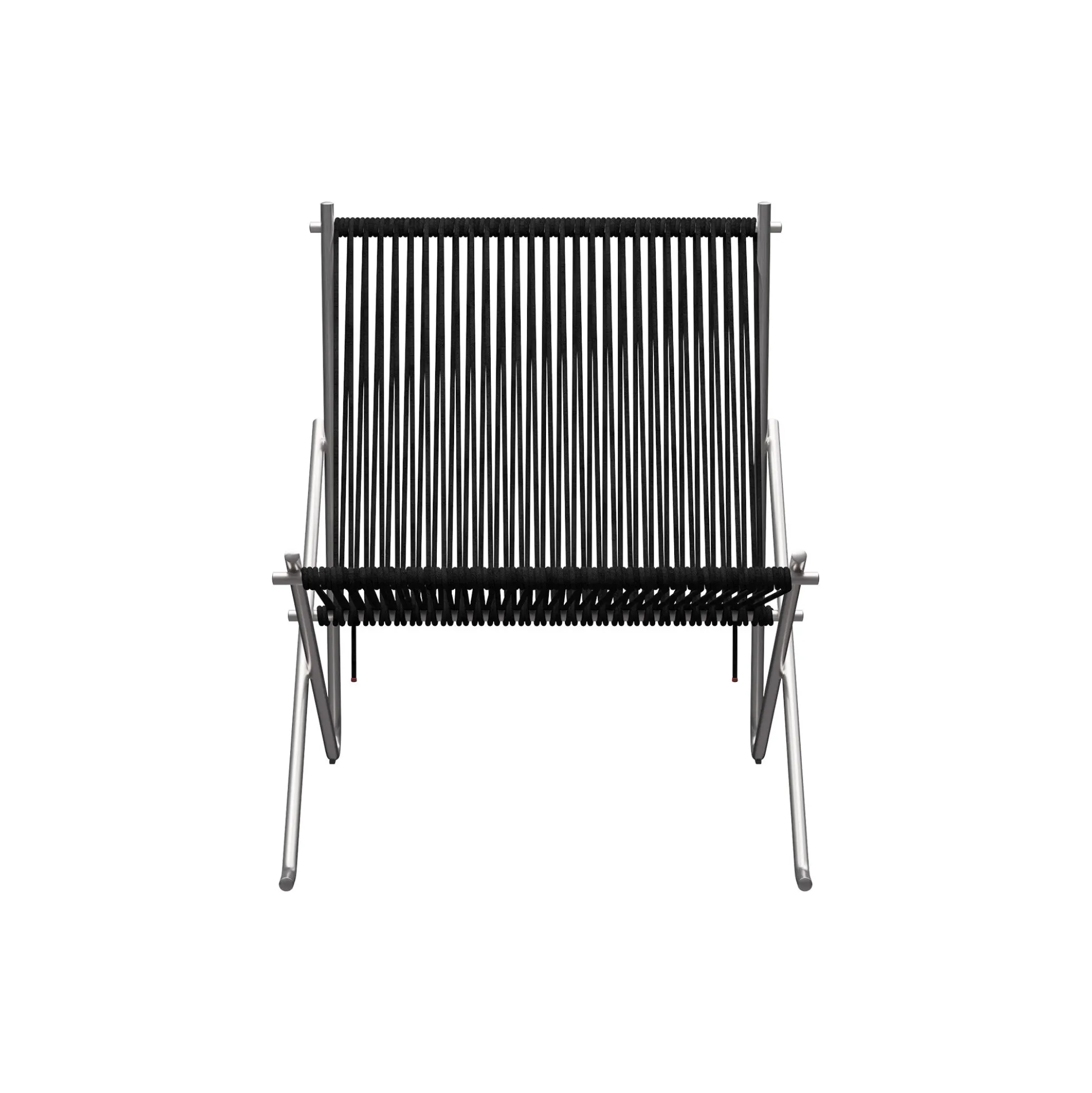 PK4™ stol, matpoleret rustfrit stål/sort