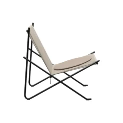 PK4™ stol med hynde, sort/natur/natur kanvas
