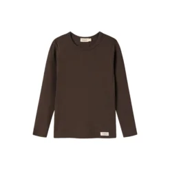 Plain Tee LS T-shirt, dark roast