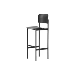 Plan Barstool, black lacquered ash/black