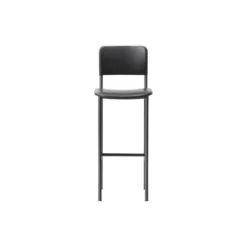 Plan Barstool Fully Upholstered, black/Omni 301