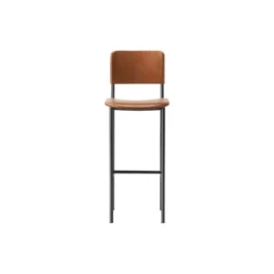 Plan Barstool Fully Upholstered, black/Max 95