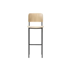 Plan Barstool, lacquered oak/black