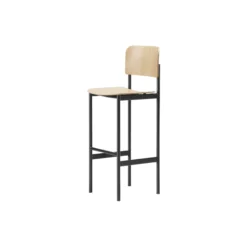 Plan Barstool, lacquered oak/black