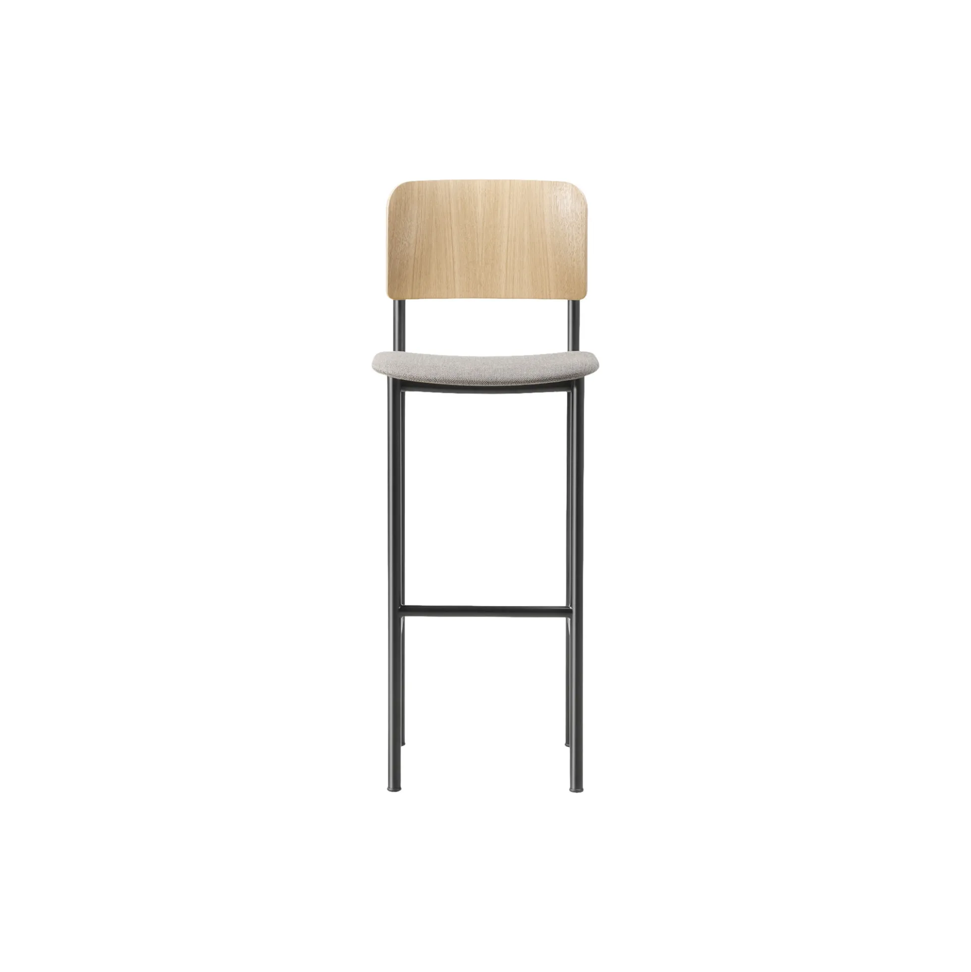 Plan Barstool Seat Upholstered, lacquered oak/Re-wool 128