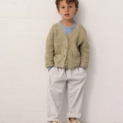 Plano Pants, blue iris stripe