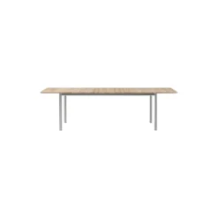 Plan Table Extendable, light oiled oak/brushed steel