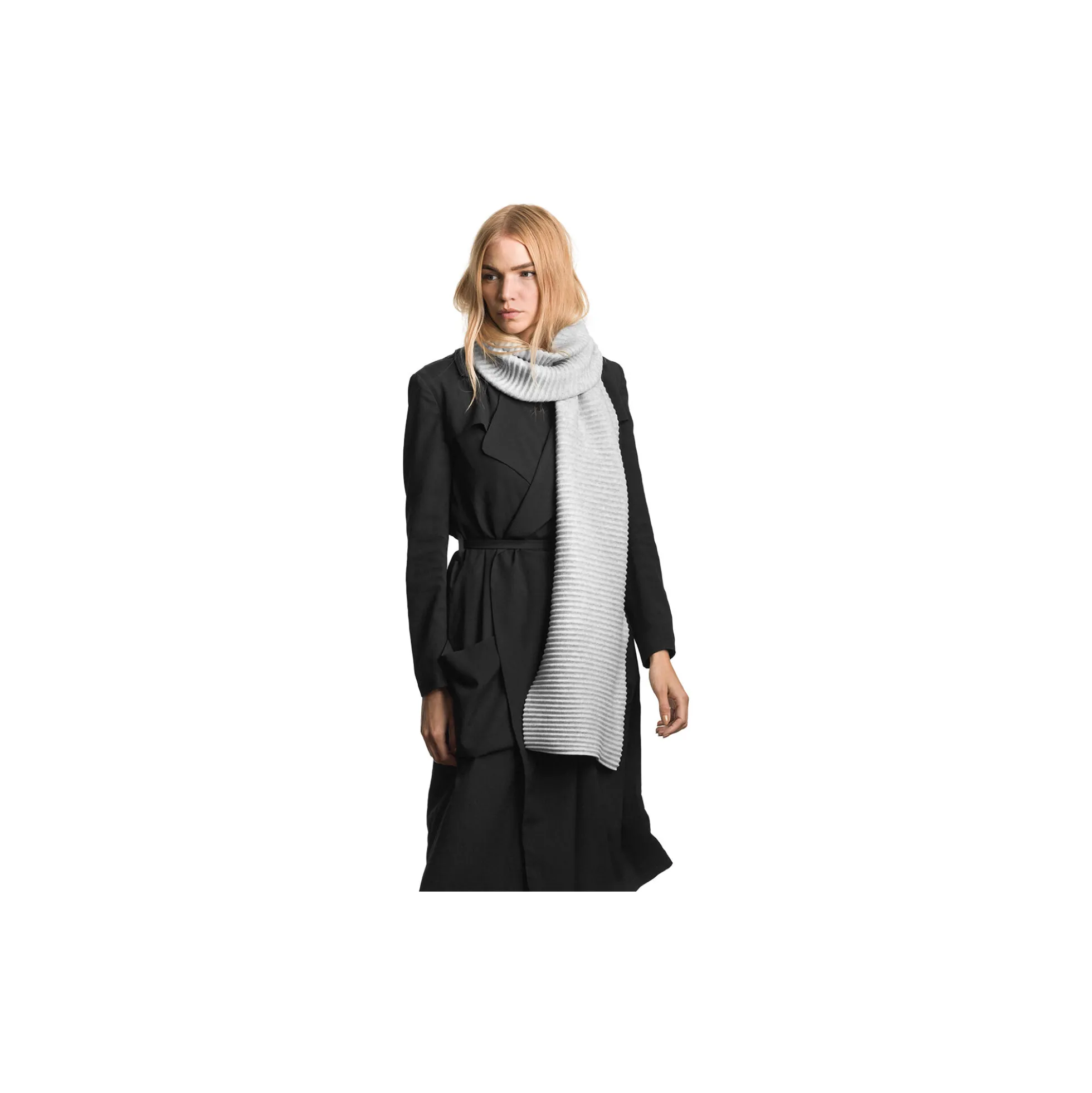 Pleece Long Scarf, light grey
