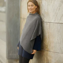 Pleece Poncho, dark grey