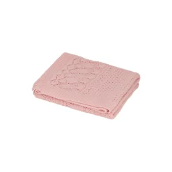 Pointelle baby striktæppe, sorbet
