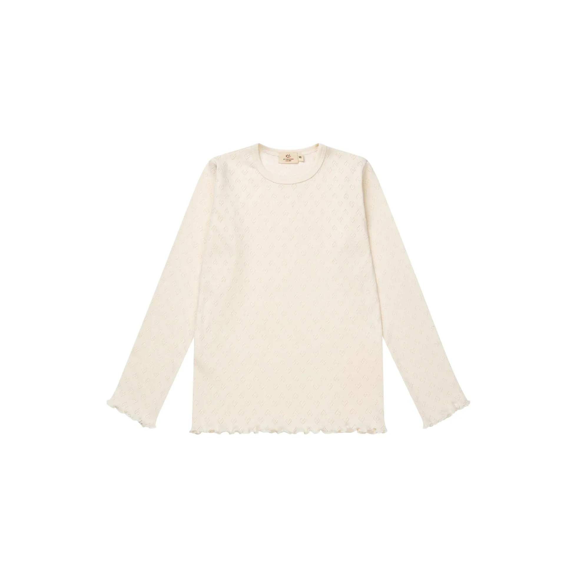 Pointelle Heart LS Tee