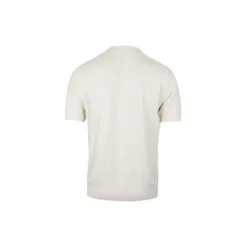 Polo Shirt Knitted Crochet Hemp / Supima Cotton, offwhite