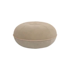 Pouf, pale yellow