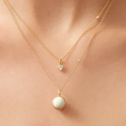Prime Vedhæng, gold/ivory