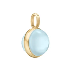 Prime Vedhæng, gold/milky aqua