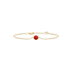 Primini Armbånd, gold/red coral