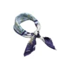 Purple Flower Dot Checker silketørklæde