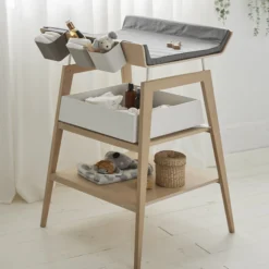 Puslehyndebetræk til Leander Linea™ puslebord, cool grey