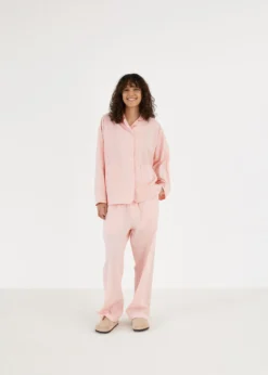 Pyjamas Shirt Seersucker, pink