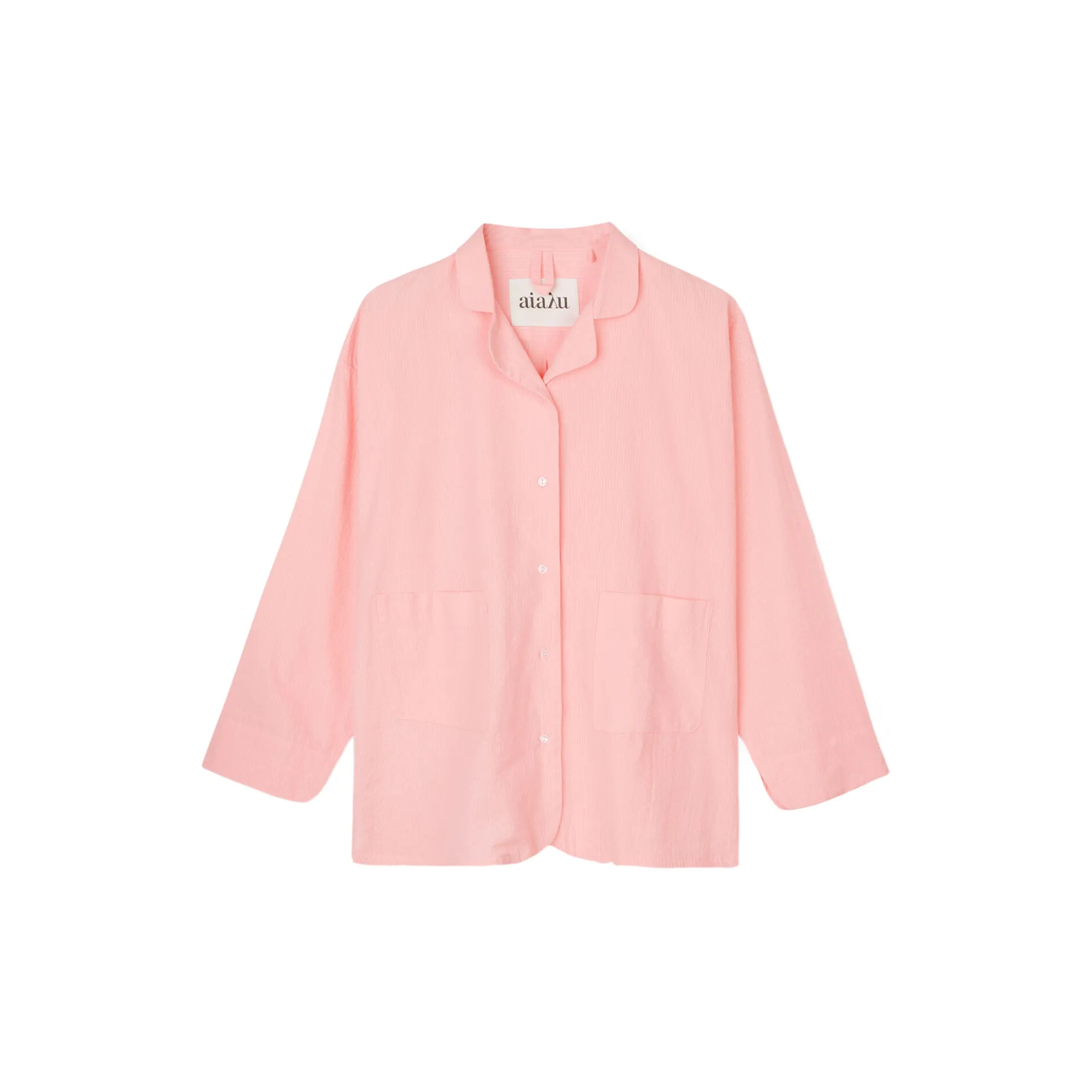 Pyjamas Shirt Seersucker, pink